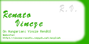 renato vincze business card