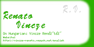 renato vincze business card